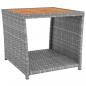 Preview: 3-tlg. Garten-Lounge-Set Grau Poly Rattan & Massivholz Akazie