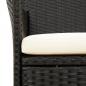 Preview: 9-tlg. Garten-Essgruppe mit Kissen Schwarz Poly Rattan