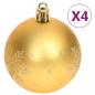 Preview: 70-tlg. Weihnachtskugel-Set Golden und Rot