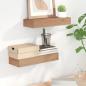 Preview: ARDEBO.de - Wandregale 2 Stk. 40x15x4 cm Massivholz Teak