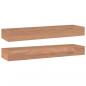 Preview: Wandregale 2 Stk. 60x15x4 cm Massivholz Teak