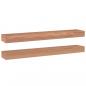 Preview: Wandregale 2 Stk. 90x15x4 cm Massivholz Teak