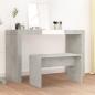 Preview: ARDEBO.de - Schminkhocker Betongrau 70x35x45 cm Holzwerkstoff