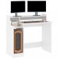 Preview: Schreibtisch mit LEDs Weiß 97x45x90 cm Holzwerkstoff