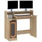 Preview: Schreibtisch mit LEDs Sonoma-Eiche 97x45x90 cm Holzwerkstoff