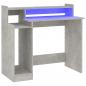 Preview: Schreibtisch mit LEDs Betongrau 97x45x90 cm Holzwerkstoff