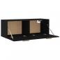 Preview: Wandschrank Schwarz 100x36,5x35 cm Holzwerkstoff