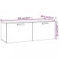 Preview: Wandschrank Schwarz 100x36,5x35 cm Holzwerkstoff