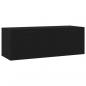 Preview: Wandschrank Schwarz 100x36,5x35 cm Holzwerkstoff