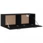 Preview: Wandschrank Schwarz 100x36,5x35 cm Holzwerkstoff