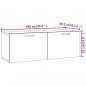 Preview: Wandschrank Schwarz 100x36,5x35 cm Holzwerkstoff