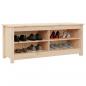 Preview: Schuhbank 110x38x45,5 cm Massivholz Kiefer