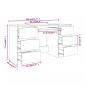 Preview: Schreibtisch Grau Sonoma 140x50x77 cm Holzwerkstoff