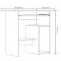 Preview: Schreibtisch Grau Sonoma 80x45x74 cm Holzwerkstoff