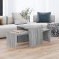 Preview: ARDEBO.de - Couchtisch-Set Grau Sonoma 100x48x40 cm Holzwerkstoff