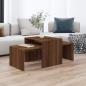 Preview: ARDEBO.de - Couchtisch-Set Braun Eichen-Optik 100x48x40 cm Holzwerkstoff