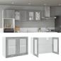 Preview: ARDEBO.de - Hängeschrank Glas Grau Sonoma 80x31x60 cm Holzwerkstoff