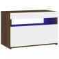 Preview: TV-Schrank mit LED-Leuchten Braun Eichen-Optik 60x35x40 cm