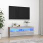 Preview: ARDEBO.de - TV-Schrank mit LED-Leuchten Grau Sonoma 100x35x40 cm