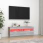 Preview: TV-Schrank mit LED-Leuchten Grau Sonoma 100x35x40 cm