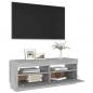 Preview: TV-Schrank mit LED-Leuchten Grau Sonoma 100x35x40 cm