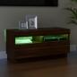 Preview: TV-Schrank mit LED-Leuchten Braun Eichen-Optik 80x35x40 cm