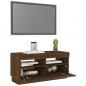 Preview: TV-Schrank mit LED-Leuchten Braun Eichen-Optik 80x35x40 cm