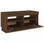 Preview: TV-Schrank mit LED-Leuchten Braun Eichen-Optik 80x35x40 cm