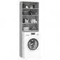 Preview: Waschmaschinenschrank Grau Sonoma 64x24x190 cm