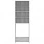 Preview: Waschmaschinenschrank Grau Sonoma 64x24x190 cm