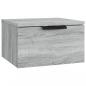 Preview: Wand-Nachttische 2 Stk. Grau Sonoma 34x30x20 cm