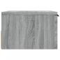 Preview: Wand-Nachttische 2 Stk. Grau Sonoma 34x30x20 cm