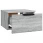 Preview: Wand-Nachttische 2 Stk. Grau Sonoma 34x30x20 cm