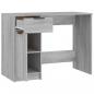 Preview: Schreibtisch Grau Sonoma 100x50x75 cm Holzwerkstoff