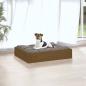 Preview: Hundebett Honigbraun 51,5x44x9 cm Massivholz Kiefer