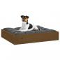 Preview: Hundebett Honigbraun 51,5x44x9 cm Massivholz Kiefer