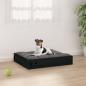 Preview: ARDEBO.de - Hundebett Schwarz 51,5x44x9 cm Massivholz Kiefer