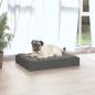 Preview: Hundebett Grau 61,5x49x9 cm Massivholz Kiefer