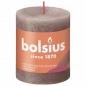 Preview: Bolsius Rustikale Stumpenkerzen Shine 4 Stk. 80x68 mm Taupe