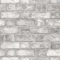 Preview: ARDEBO.de - Homestyle Tapete Brick Wall Grau und Cremeweiß