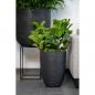 Preview: Capi Blumentopf Nature Rib Rund 54x52 cm Schwarz KBLR935 