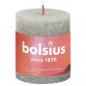 Preview: Bolsius Rustikale Stumpenkerzen Shine 4 Stk. 80x68 mm Sandgrau