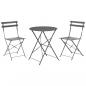 Preview: ARDEBO.de - ProGarden Bistro-Set 3-tlg. Matt Dunkel Anthrazit 