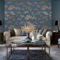 Preview: ARDEBO.de - DUTCH WALLCOVERINGS Tapete Kiefer-Motiv Golden und Blau