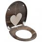 Preview: SCHÜTTE Toilettensitz mit Absenkautomatik WOOD HEART Duroplast