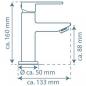 Preview: SCHÜTTE Waschtischarmatur TOKYO II Chrom