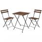 Preview: ARDEBO.de - ProGarden Bistro-Set 3-tlg. Schwarz