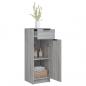 Preview: Badschrank Grau Sonoma 32x34x90 cm Holzwerkstoff