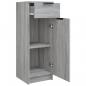 Preview: Badschrank Grau Sonoma 32x34x90 cm Holzwerkstoff