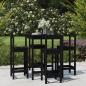 Preview: ARDEBO.de - 5-tlg. Gartenbar-Set Schwarz Massivholz Kiefer